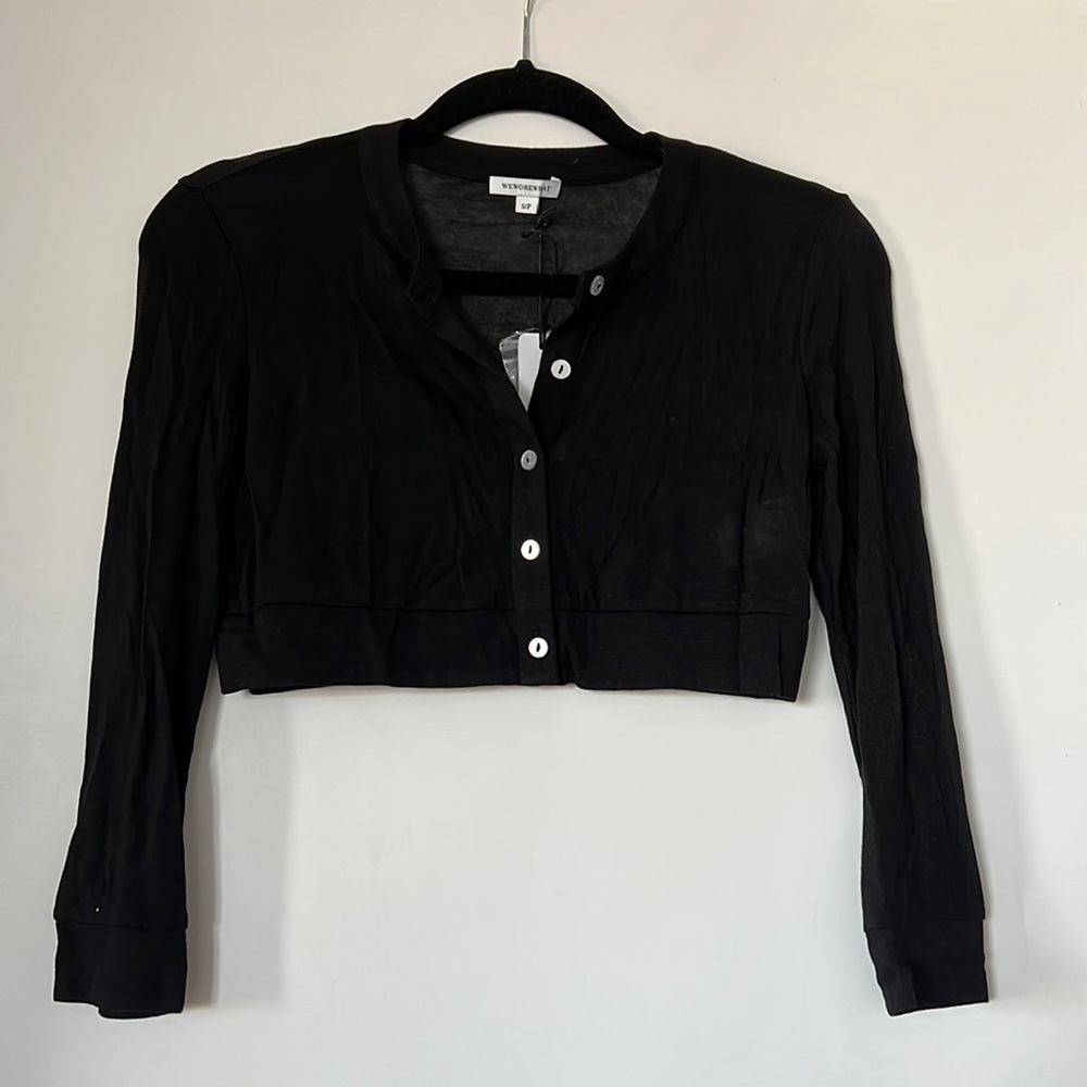 We Wore What cropped cardigan